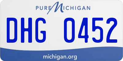 MI license plate DHG0452