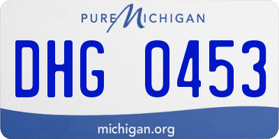 MI license plate DHG0453