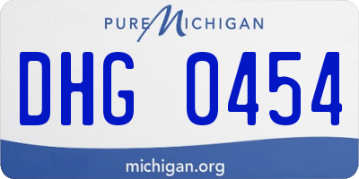MI license plate DHG0454