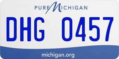 MI license plate DHG0457
