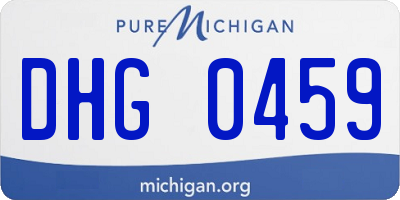 MI license plate DHG0459