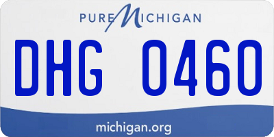 MI license plate DHG0460
