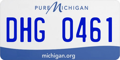 MI license plate DHG0461