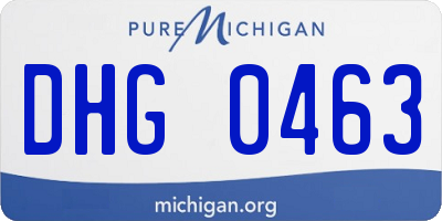 MI license plate DHG0463