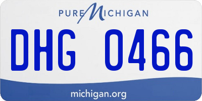 MI license plate DHG0466
