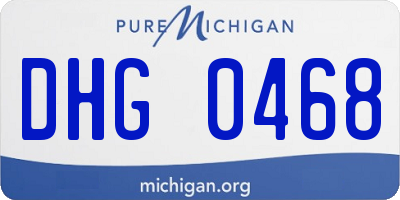 MI license plate DHG0468