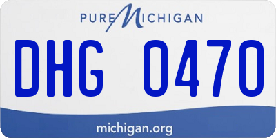 MI license plate DHG0470