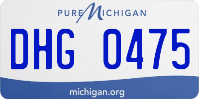 MI license plate DHG0475