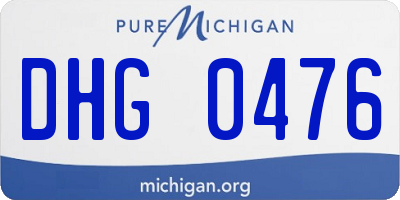 MI license plate DHG0476