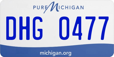 MI license plate DHG0477