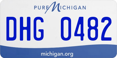 MI license plate DHG0482