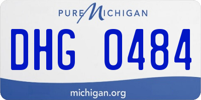 MI license plate DHG0484