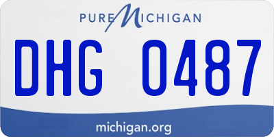 MI license plate DHG0487