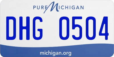 MI license plate DHG0504