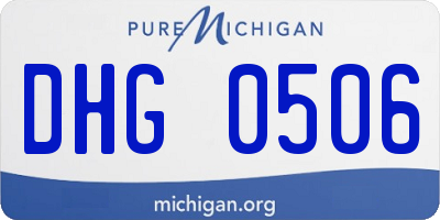 MI license plate DHG0506