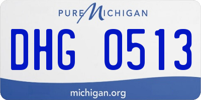MI license plate DHG0513