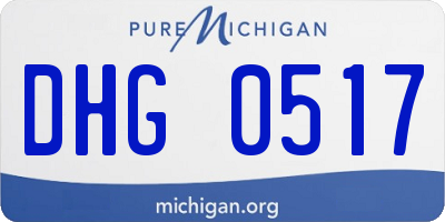 MI license plate DHG0517
