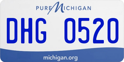 MI license plate DHG0520
