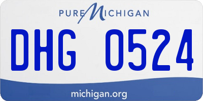 MI license plate DHG0524
