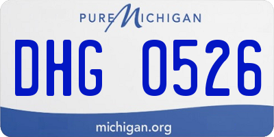 MI license plate DHG0526