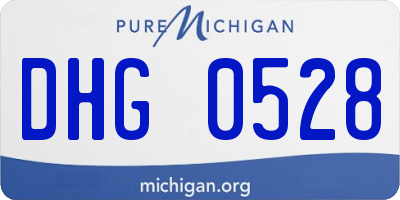 MI license plate DHG0528