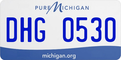 MI license plate DHG0530
