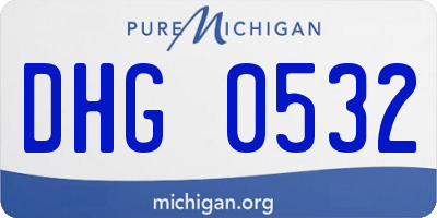 MI license plate DHG0532