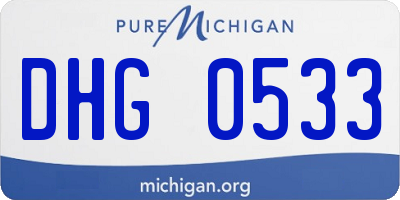 MI license plate DHG0533