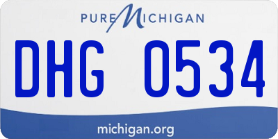 MI license plate DHG0534