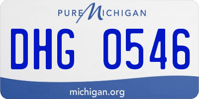MI license plate DHG0546