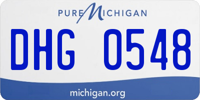MI license plate DHG0548