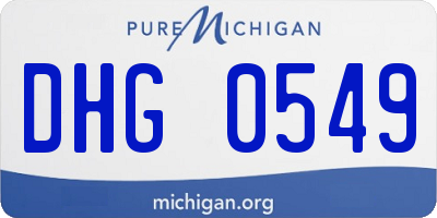 MI license plate DHG0549
