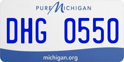MI license plate DHG0550