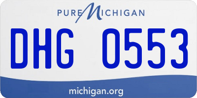 MI license plate DHG0553