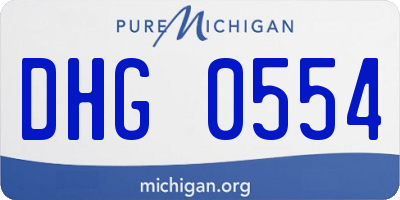 MI license plate DHG0554