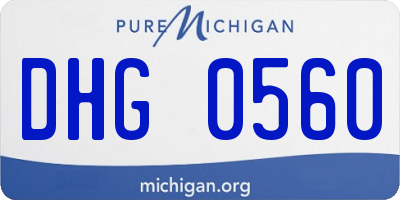 MI license plate DHG0560