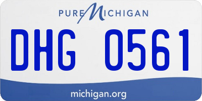 MI license plate DHG0561