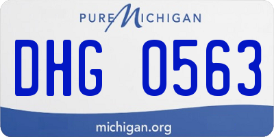 MI license plate DHG0563