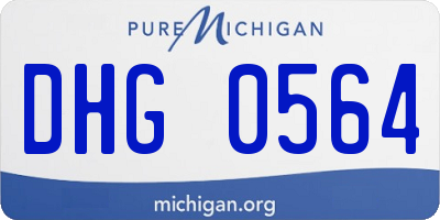 MI license plate DHG0564