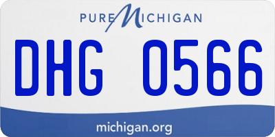 MI license plate DHG0566