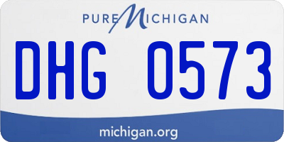 MI license plate DHG0573