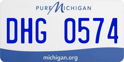 MI license plate DHG0574