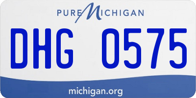 MI license plate DHG0575