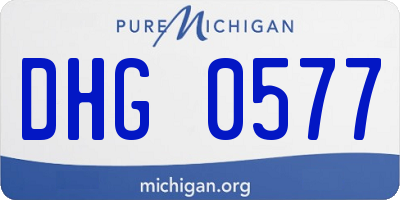 MI license plate DHG0577