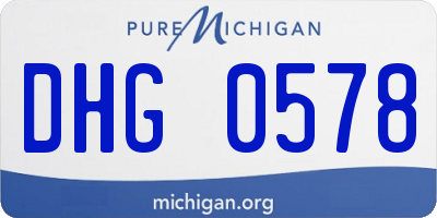 MI license plate DHG0578