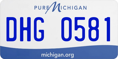 MI license plate DHG0581