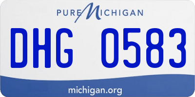 MI license plate DHG0583