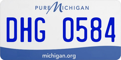 MI license plate DHG0584