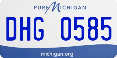 MI license plate DHG0585