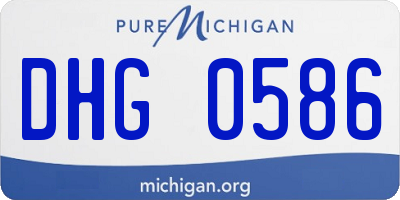 MI license plate DHG0586